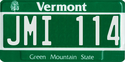 VT license plate JMI114