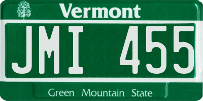 VT license plate JMI455