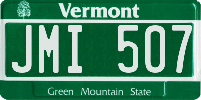 VT license plate JMI507