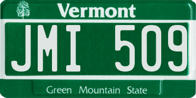 VT license plate JMI509