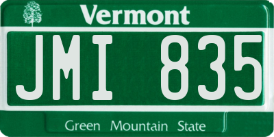 VT license plate JMI835