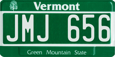 VT license plate JMJ656