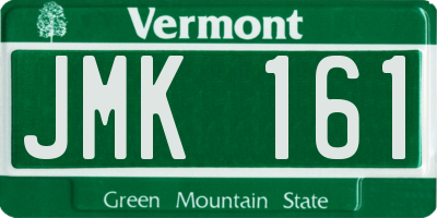 VT license plate JMK161