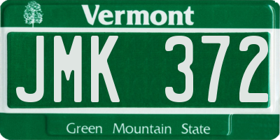 VT license plate JMK372