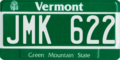 VT license plate JMK622