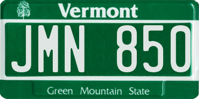 VT license plate JMN850