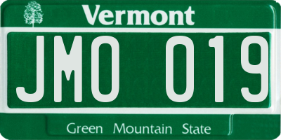 VT license plate JMO019