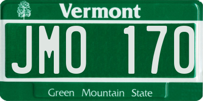 VT license plate JMO170