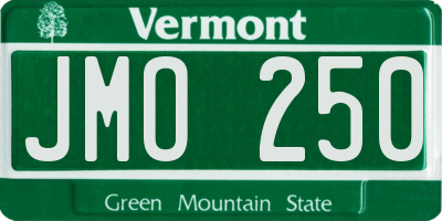 VT license plate JMO250