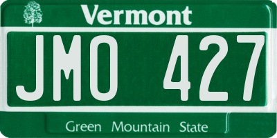 VT license plate JMO427