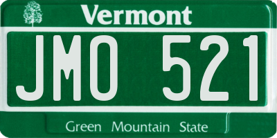 VT license plate JMO521
