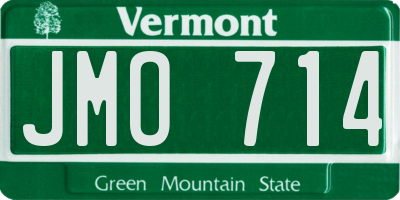 VT license plate JMO714