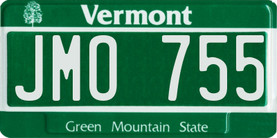 VT license plate JMO755