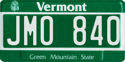 VT license plate JMO840