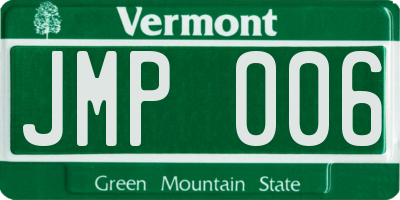 VT license plate JMP006