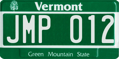 VT license plate JMP012