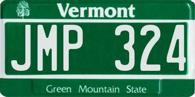 VT license plate JMP324