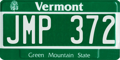 VT license plate JMP372
