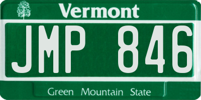 VT license plate JMP846
