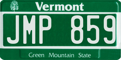 VT license plate JMP859