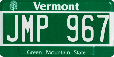 VT license plate JMP967