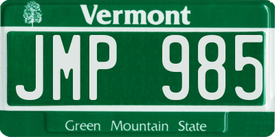 VT license plate JMP985