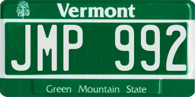 VT license plate JMP992