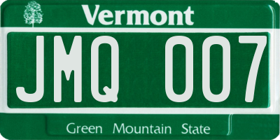 VT license plate JMQ007