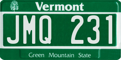 VT license plate JMQ231