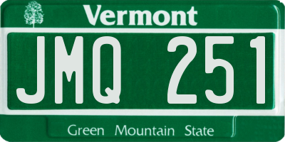 VT license plate JMQ251