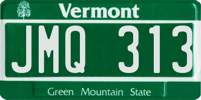 VT license plate JMQ313