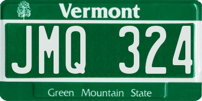 VT license plate JMQ324