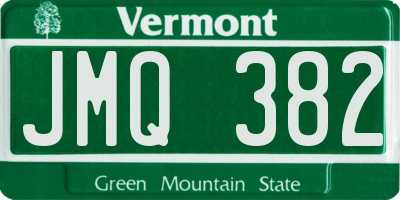 VT license plate JMQ382