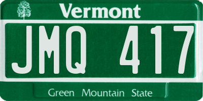 VT license plate JMQ417