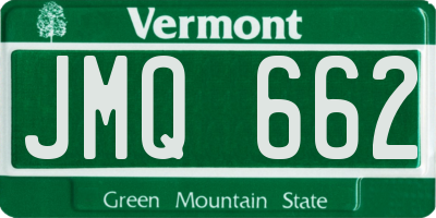 VT license plate JMQ662