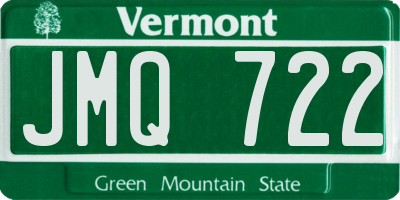 VT license plate JMQ722
