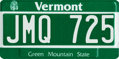 VT license plate JMQ725