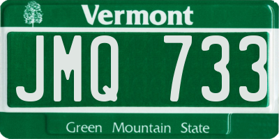 VT license plate JMQ733