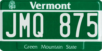 VT license plate JMQ875