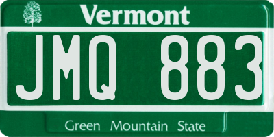 VT license plate JMQ883