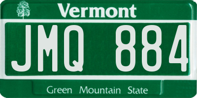 VT license plate JMQ884