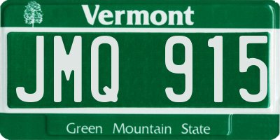 VT license plate JMQ915