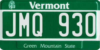 VT license plate JMQ930
