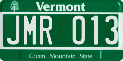 VT license plate JMR013