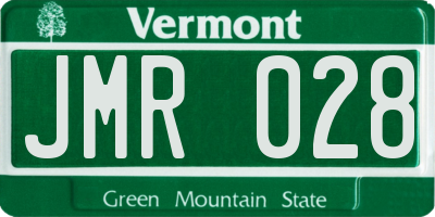 VT license plate JMR028