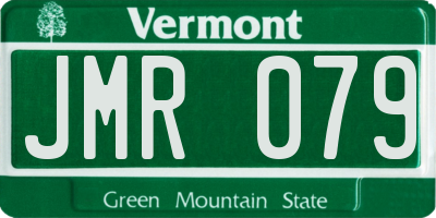VT license plate JMR079