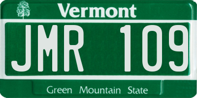 VT license plate JMR109
