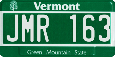 VT license plate JMR163