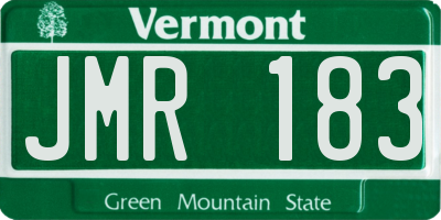 VT license plate JMR183