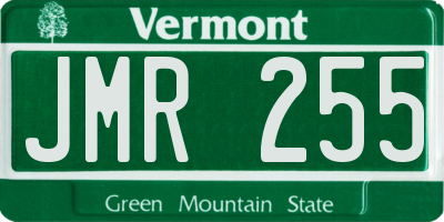VT license plate JMR255